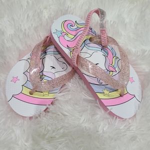 🦄Kids unicorn flip flops🦄